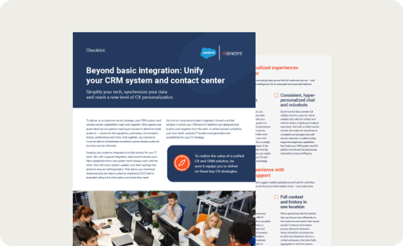 Unify Your CRM System and Contact Centre